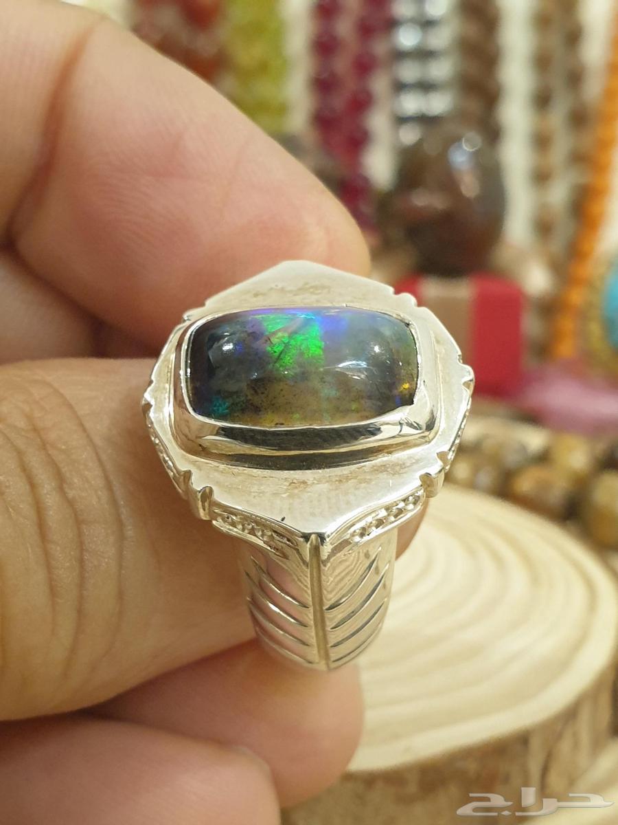 خاتم اوبال إثيوبي طبيعي لون مميز فل فاير64413891578755111