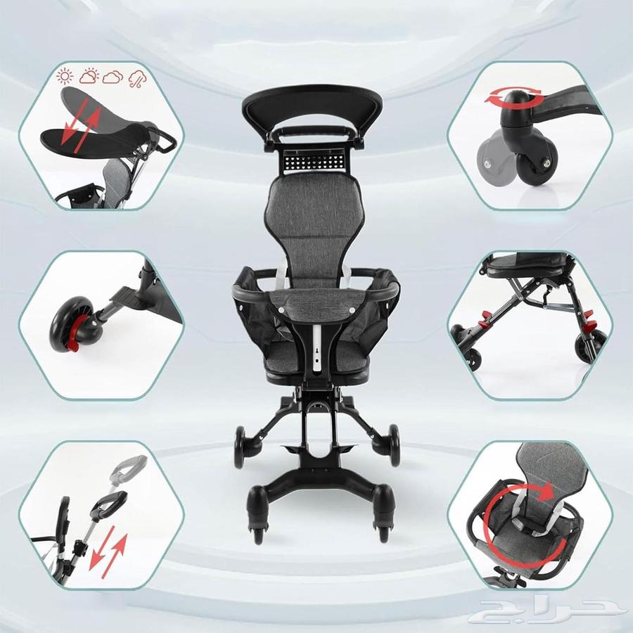 عربة أطفال قابلة للطي بمقابض ثابتة بسعر 174 ريال شامل التوص64418689738370113