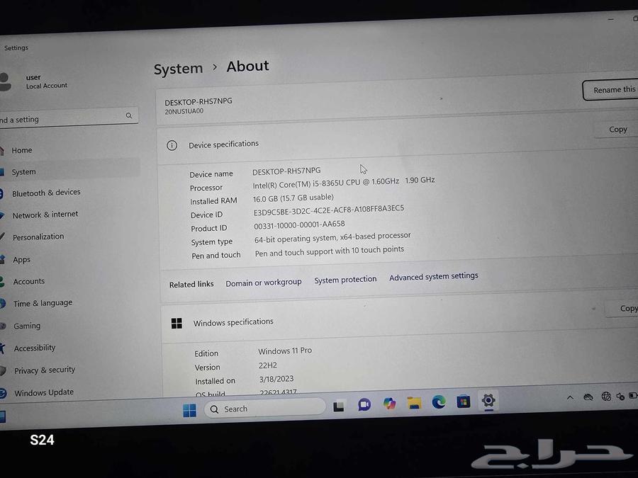 Lenoovo ThinkPad X1 Yoga L390 Core i5 8thGen Touchscrn64418985213955114