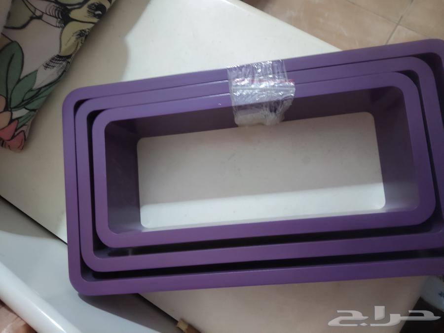 طقم رفوف لون بنفسجي جديد لم يستخدم64415357304066111