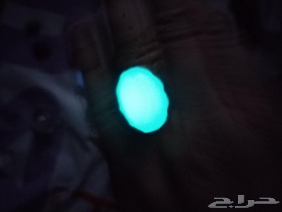 خاتم فضة بحجر مضيئ جدا جميل64413193878017110