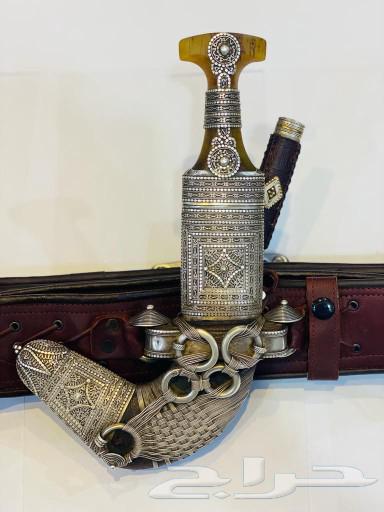 خنحر زراف قديم صافي سليم من الحشو والتشققات شرط صب فضه64417008507139112