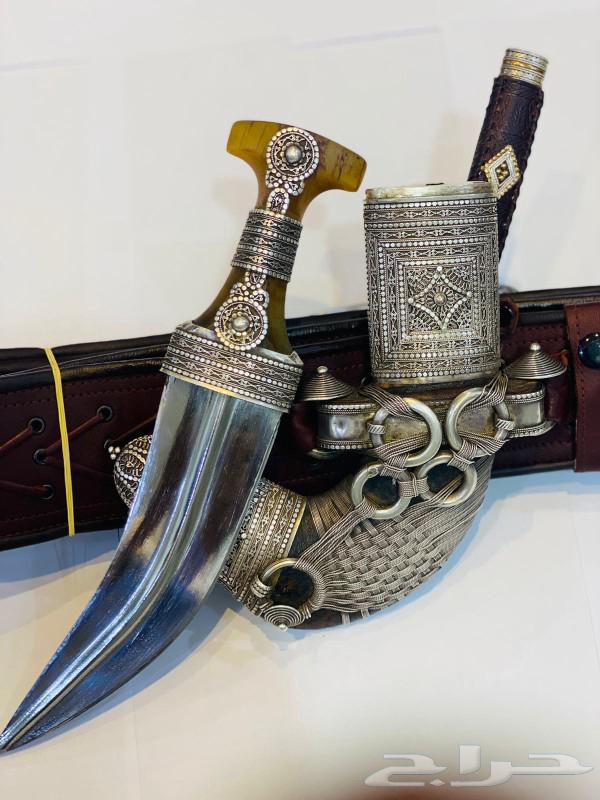 خنحر زراف قديم صافي سليم من الحشو والتشققات شرط صب فضه64417008507139111