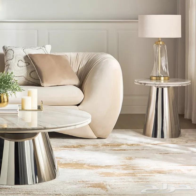 خصم اضافي طقم طاولات بسطح رخامي فاااخر جديد هوم هوم سنتر64413484799105114