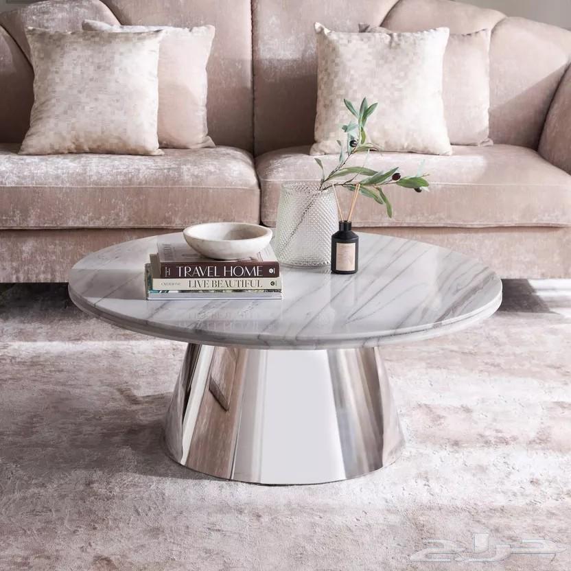 خصم اضافي طقم طاولات بسطح رخامي فاااخر جديد هوم هوم سنتر64413484799105110