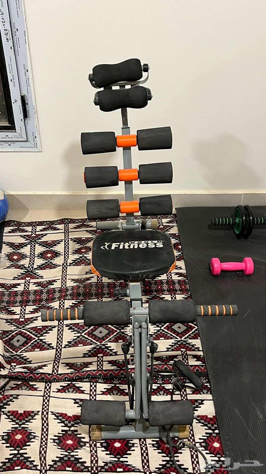 الة سير و كرسي تمارين متعدد و دنابل و بساط يوجا64418445316355113