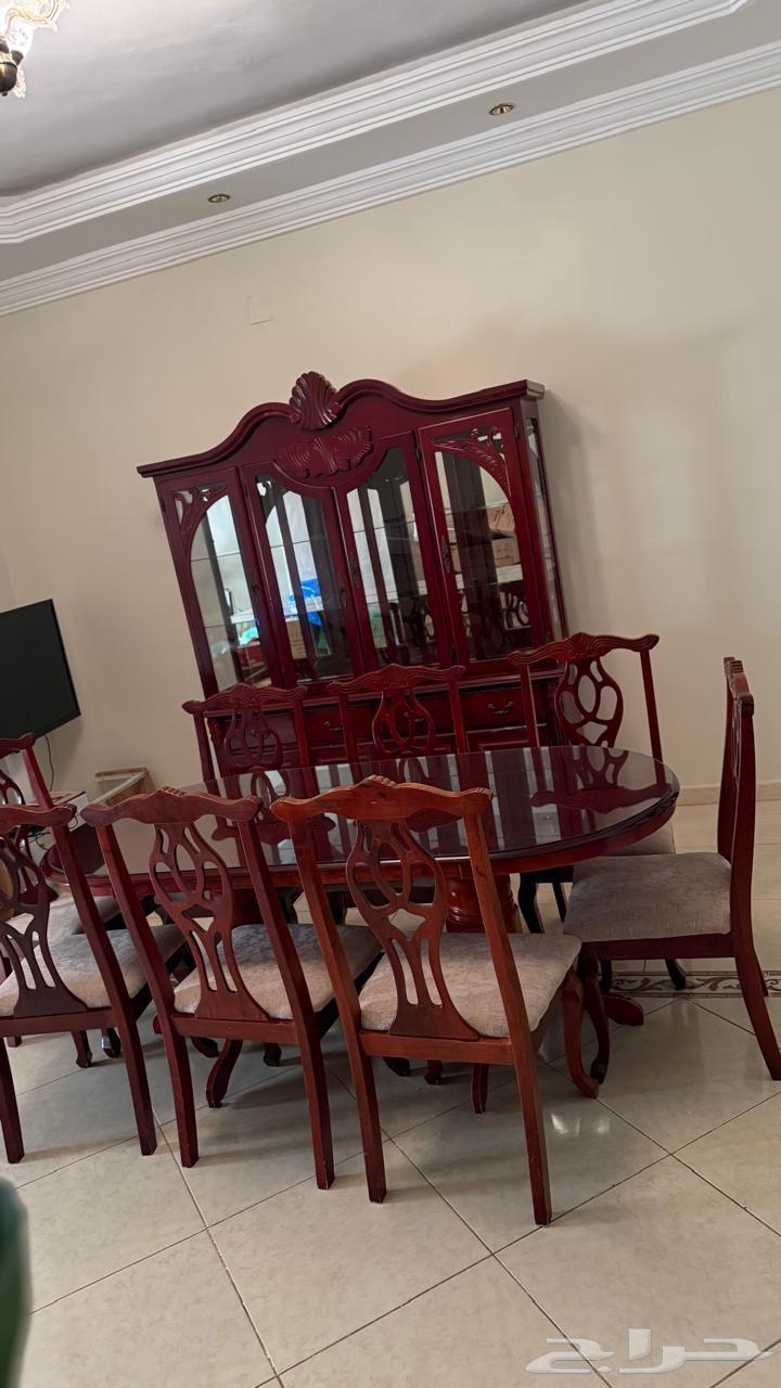 طاولة طعام 8 كراسي ودولاب64497482129409113