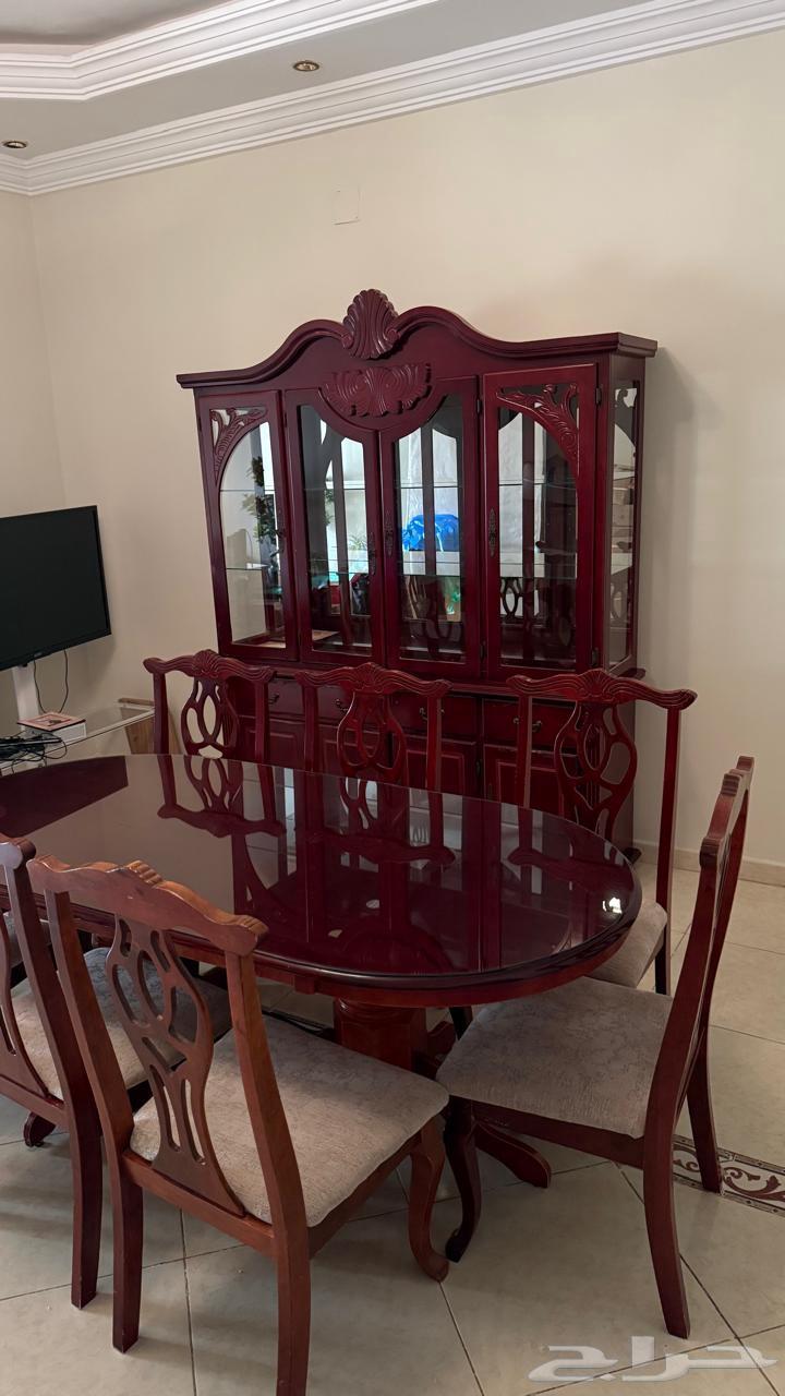 طاولة طعام 8 كراسي ودولاب64497482129409114