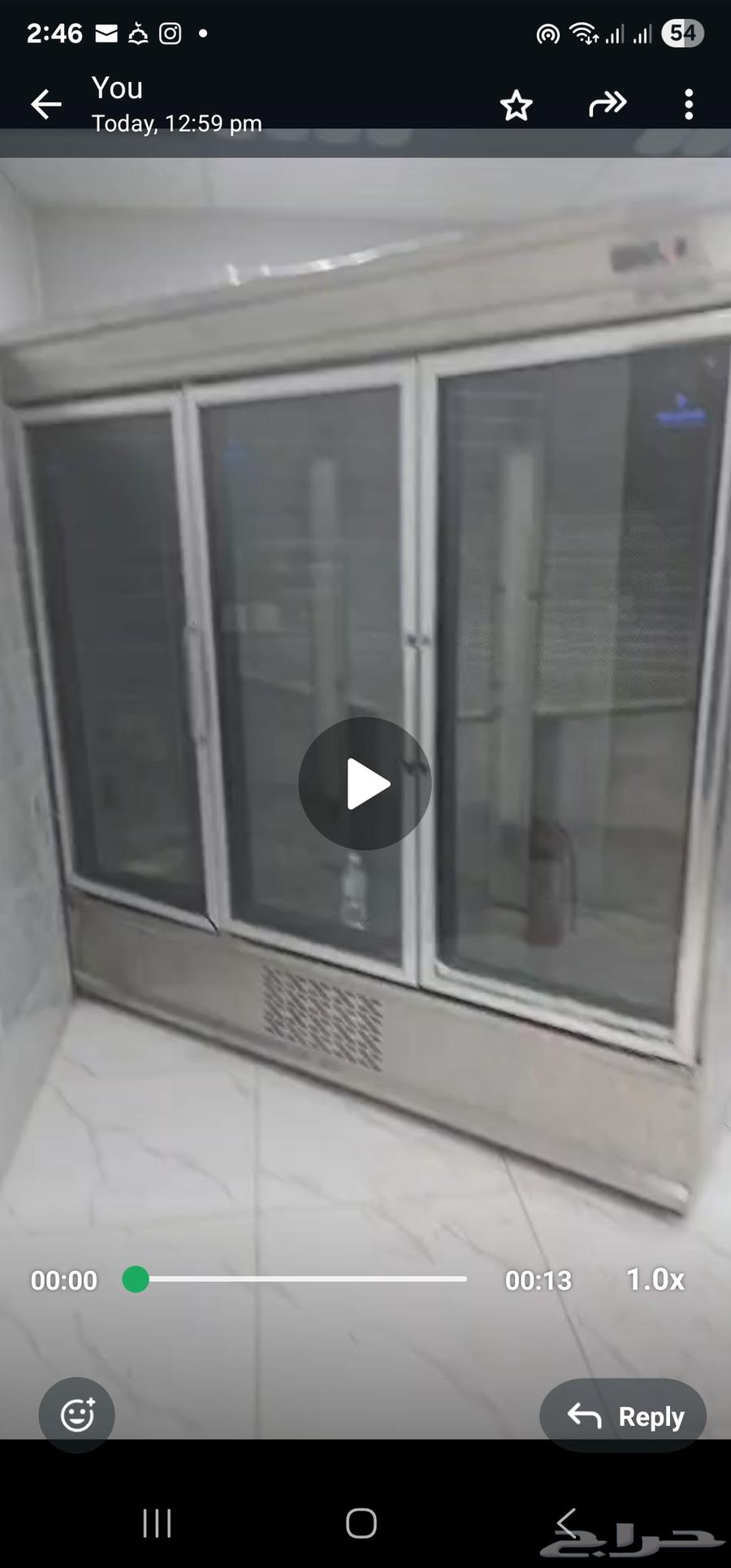 ثلاجة زجاجية بثلاثة أبواب64422639789569110