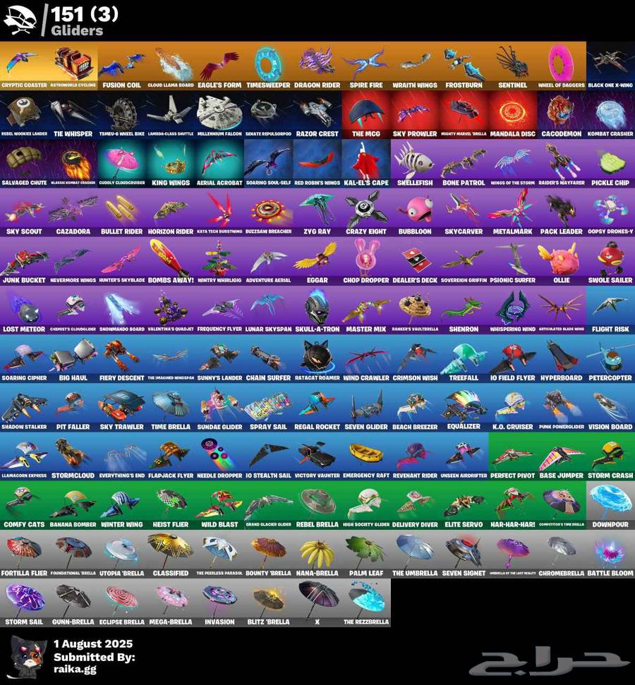 حساب فورتنايت بي 125ريال عدد السكنات فوق 140اسكن64424950341378111