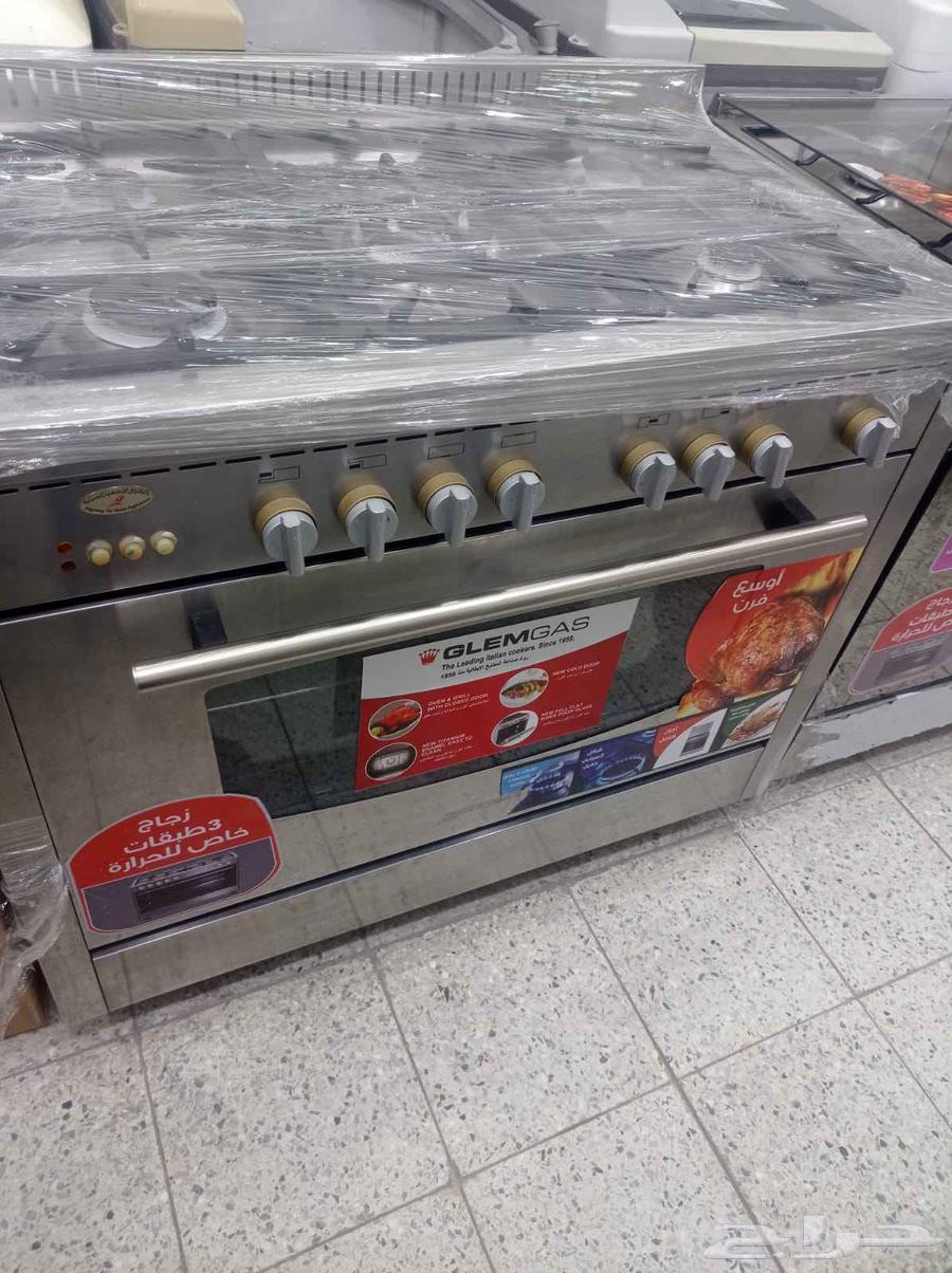 Italian gas stove 60 by 90 with automatic ignition, oven, grill, and lamp64420972754819110