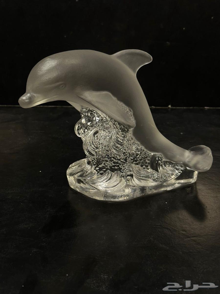 مجسم دولفين كريستال ثقيل64425542933889110