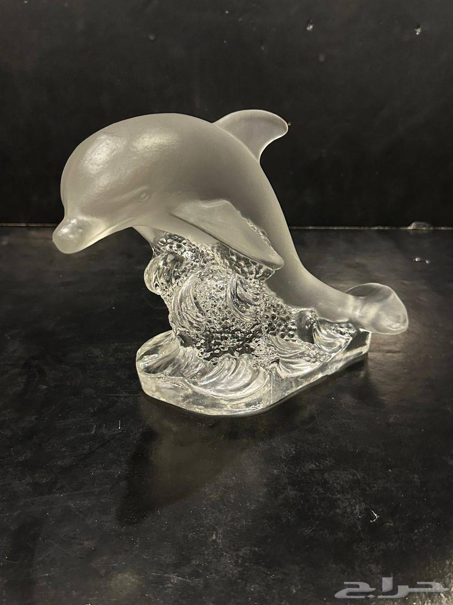 مجسم دولفين كريستال ثقيل64425542933889114
