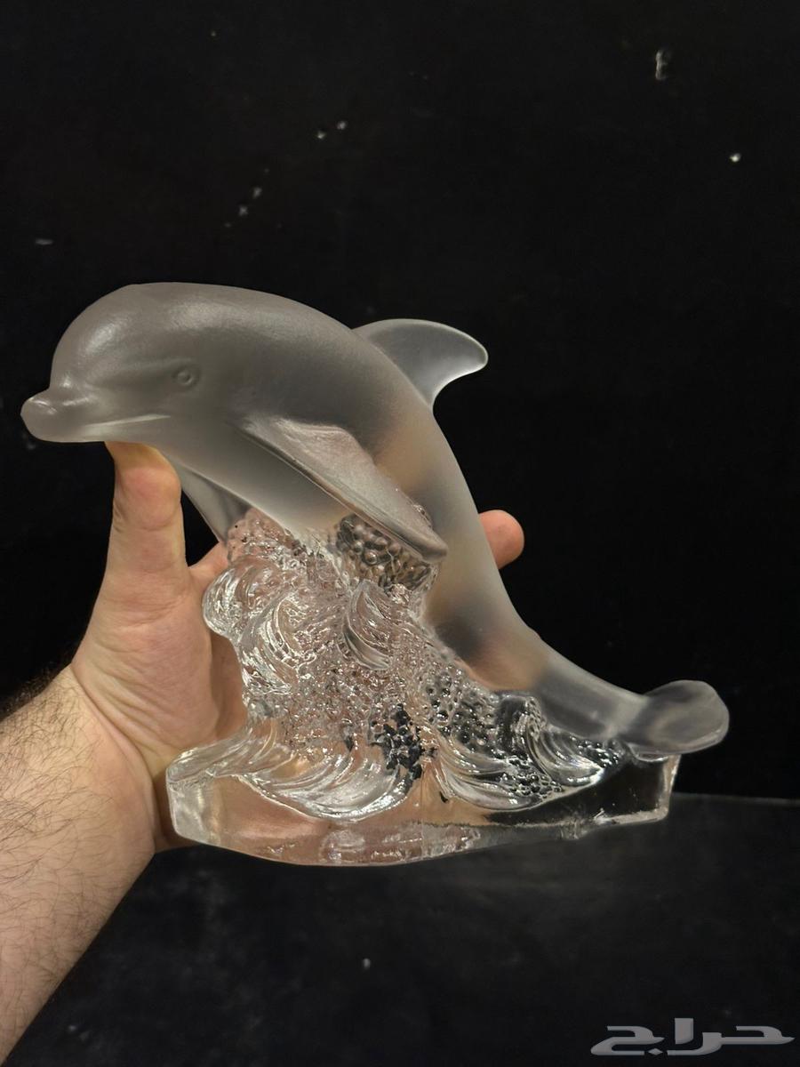 مجسم دولفين كريستال ثقيل64425542933889111