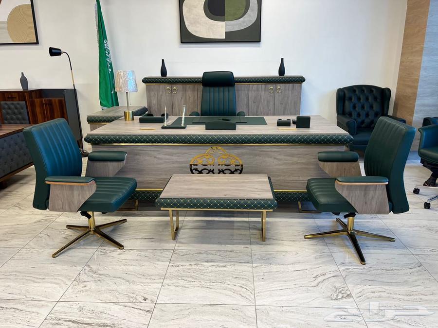 اثاث مكتب طقم مدير فخم موجود جديد جمله سعر64421053570307114