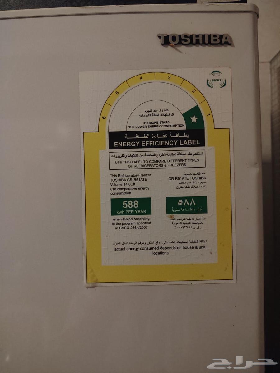 ثلاجة توشيبا نظيفه جدا استخدام خفيف64423944356483112