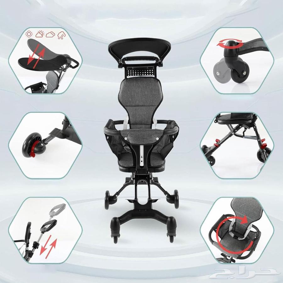 Foldable baby stroller with fixed handles for 174 SAR including delivery64425408304131112