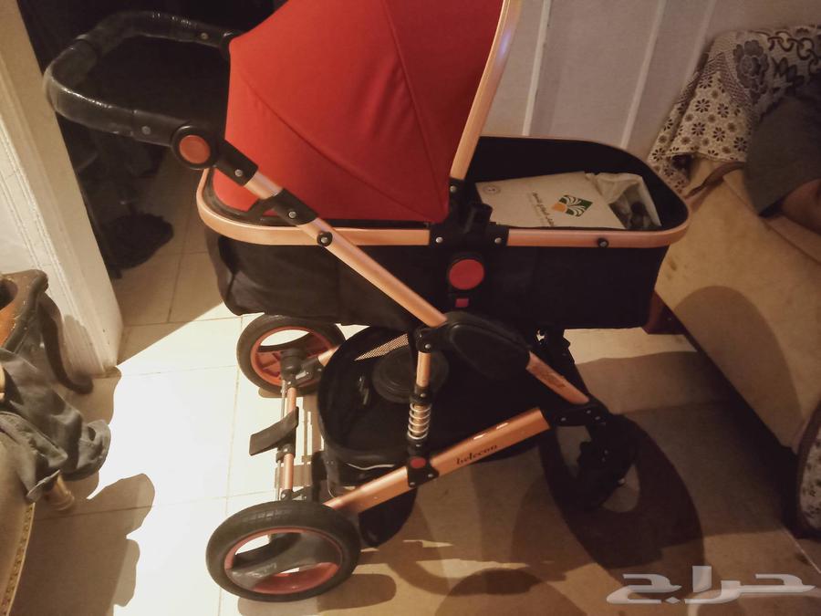 سرير اطفال خشب حاله ممتازه و وعجله اطفال حاله ممتازه ب 30064419878846466111