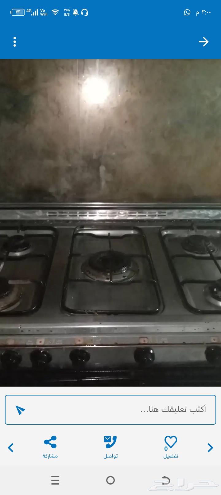 فرن غاز 5 عيون حالته ممتازه64422694329986110