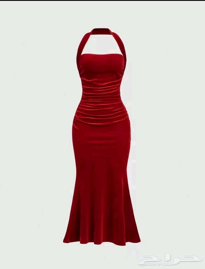 فستان أحمر أنيق للبيع المقاس  S التصميم  ماسك على الجسم64419633095810110