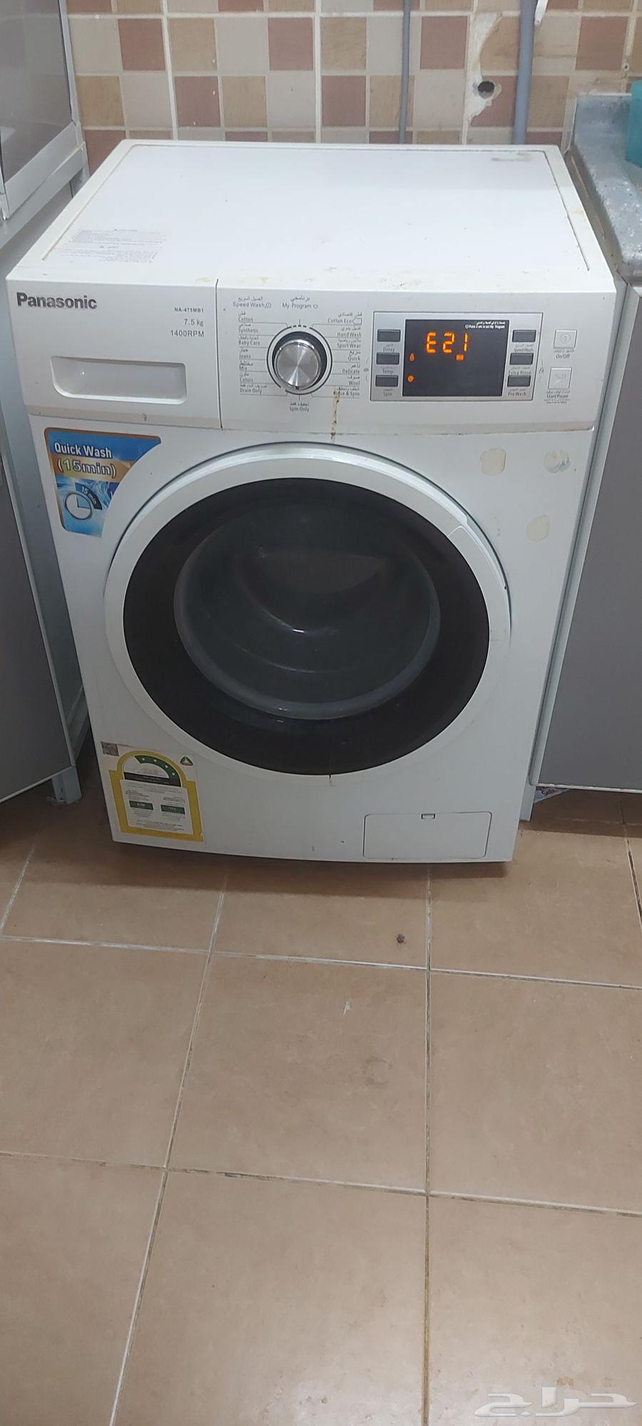 غسالة اوتوماتيك باناسونيك 7.5 كجم تشليح. بها عطل برمجة64429641032962110