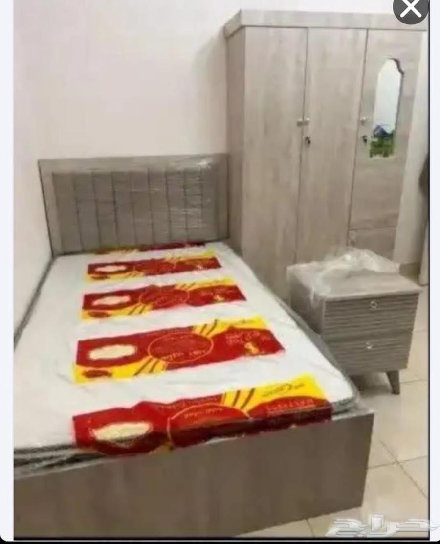 جديدة 1 - سرير نفر ونص الطول 1.90 العرض 1.20 1 دولاب درفتين64426429631107110