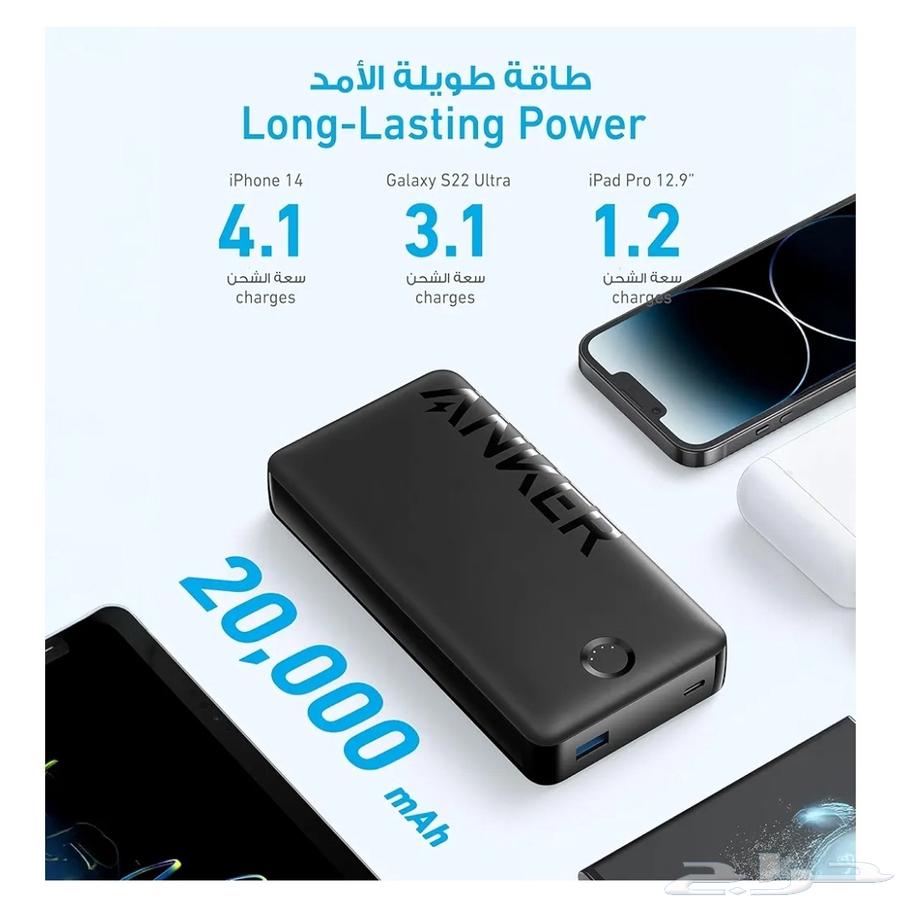 Anker 20000mAh Power Bank with One-Year Warranty64430097687299110