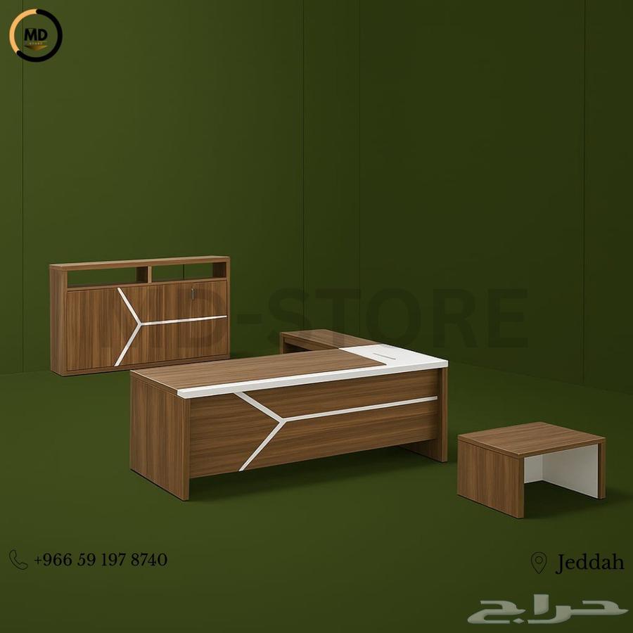 Various colors and sizes of office desk available in Jeddah - Dark Brown64427757793794114