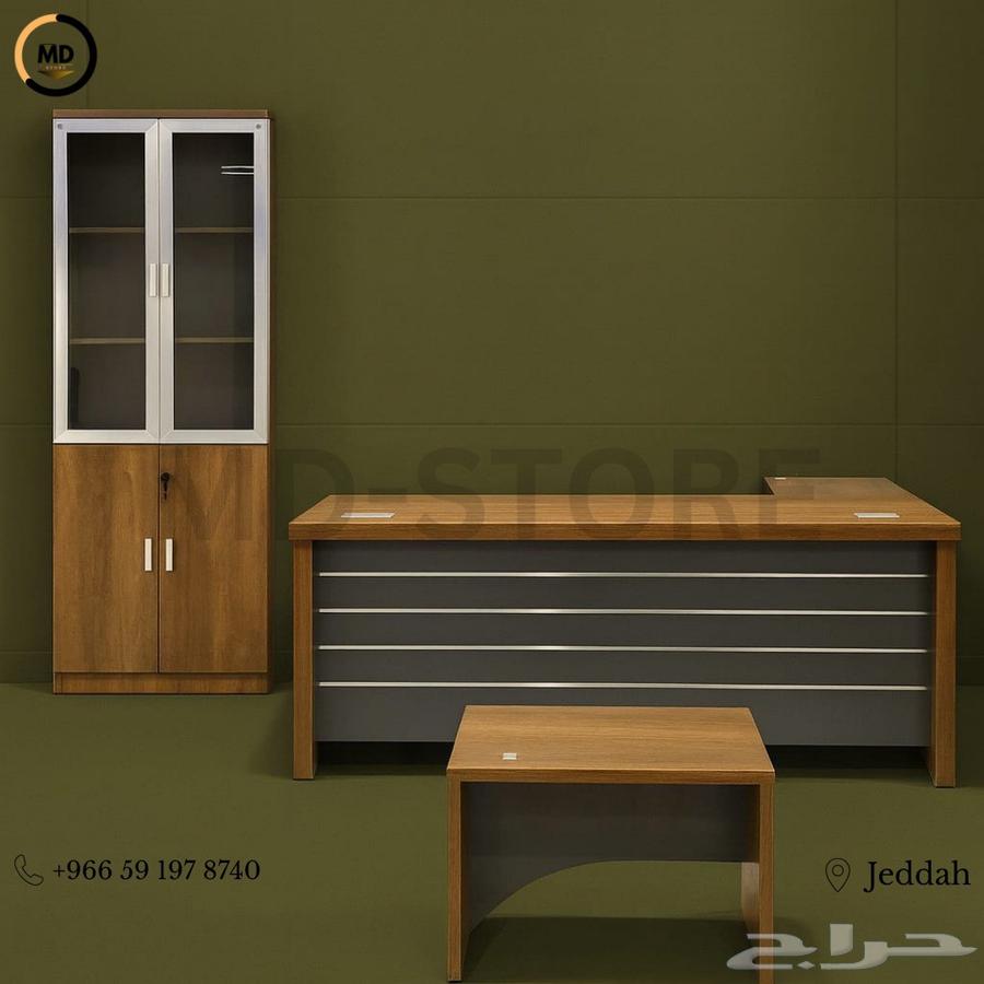 Various colors and sizes of office desk available in Jeddah - Dark Brown64427757793794112