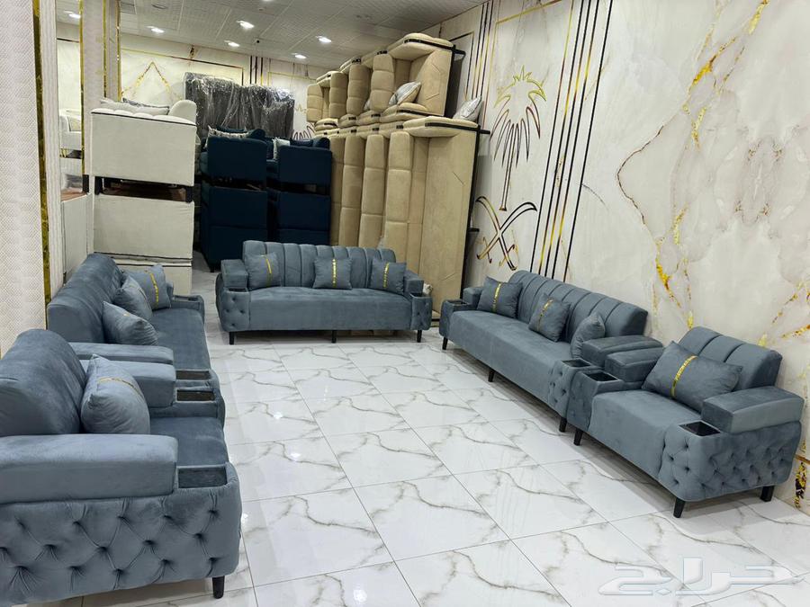 كنب جديد جاهز تتوفر جميع الألوان بااسعار مناسبه من 1500 شامل64428820395395110