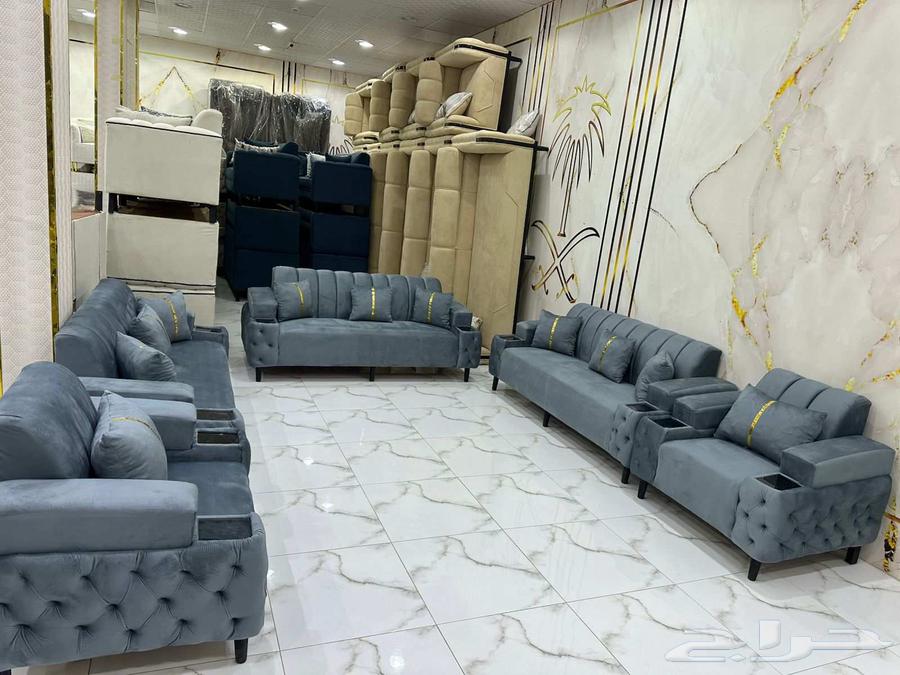 كنب جديد جاهز تتوفر جميع الألوان بااسعار مناسبه من 1500 شامل64428820395395111