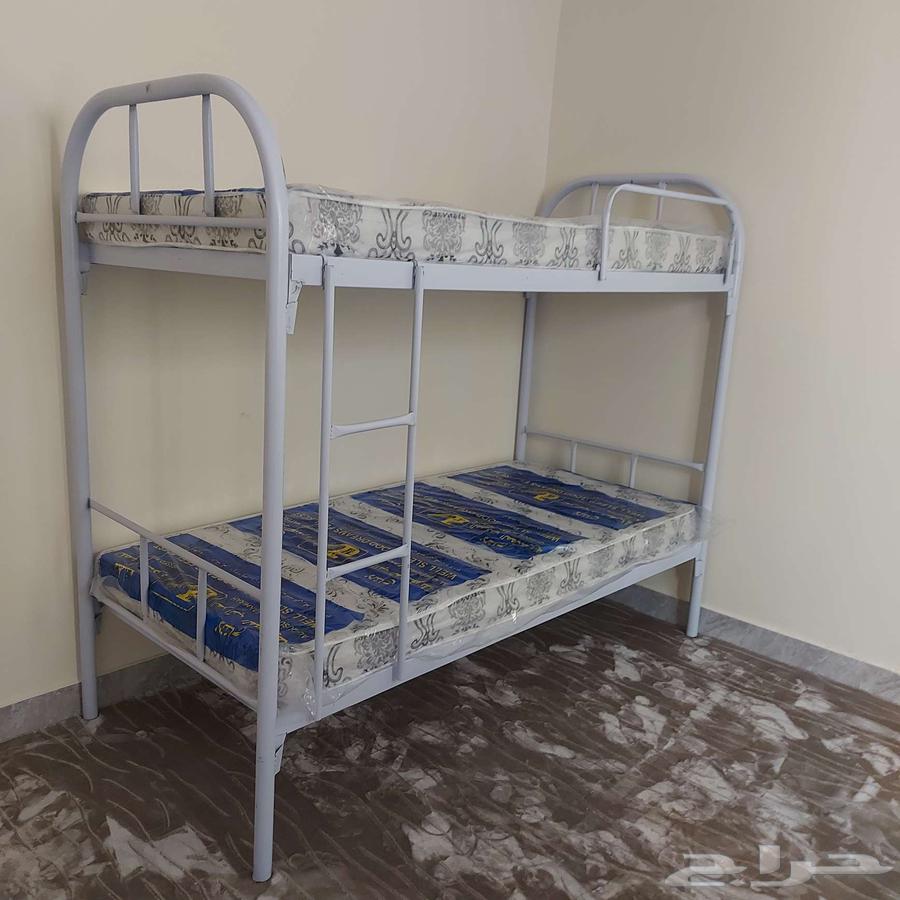Two-tier iron bed with mattress, blanket, pillow, and sheets new64428228551298110