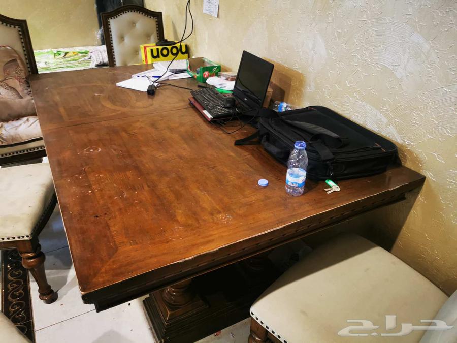 سفره خشب 8 كراسي بحاله جيدا مستعمله تنزيل السعر الي 350 ريال64428590248194110