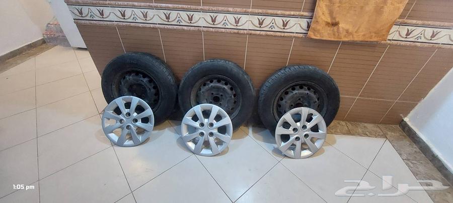 New 14-inch rims with 3 new tires, size 14, never used64428711699201110