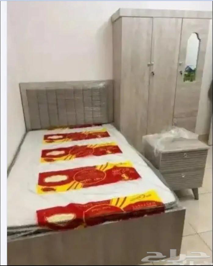 جديدة 1 - سرير نفر ونص الطول 1.90 العرض 1.20 1 دولاب درفتين64426429631107113