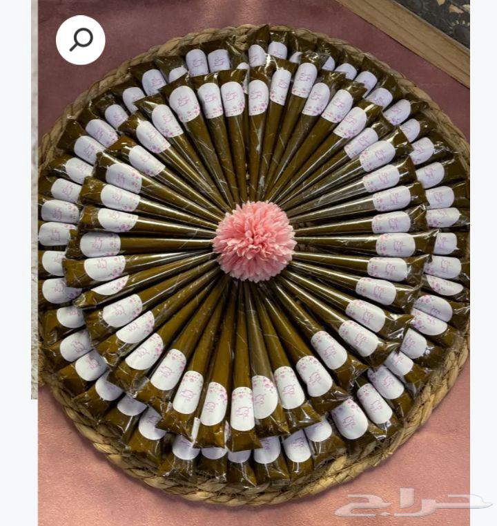 توزيعات حناء اقماع صغيره ليوم الحناء او غمره64430724977667110