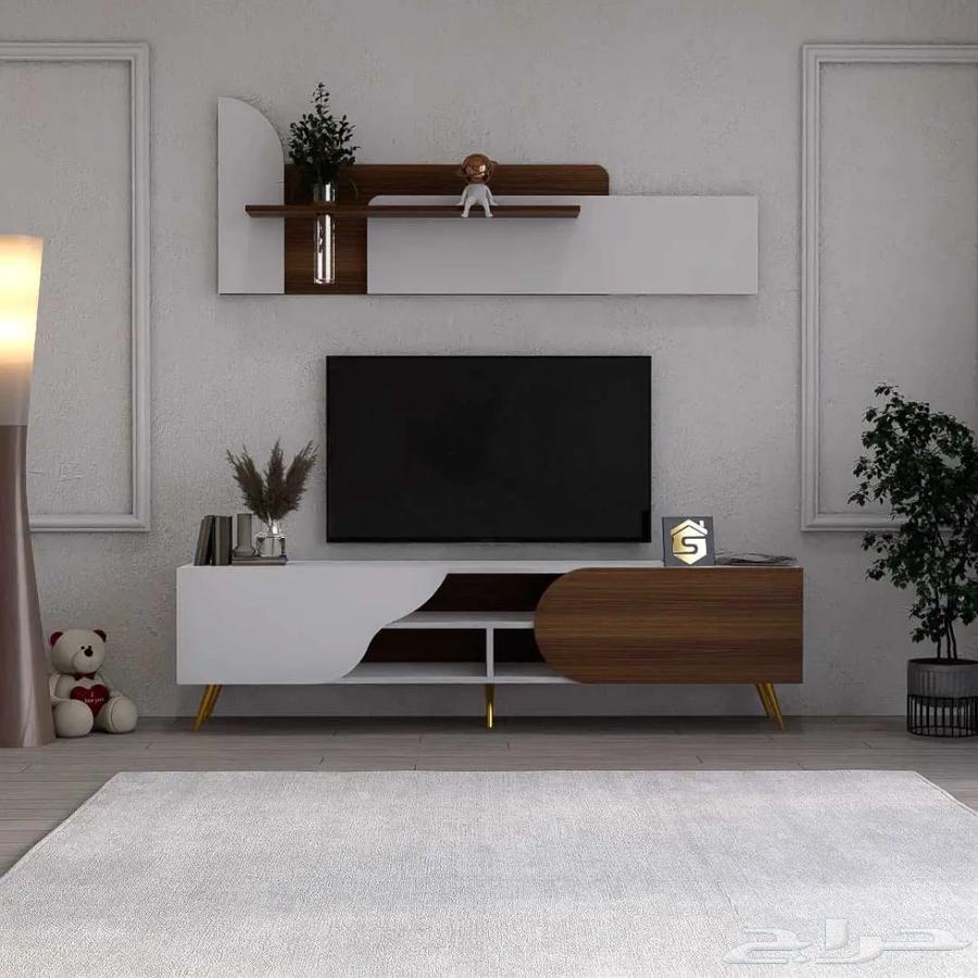 طاولة تلفزيون مودرن بأرجل معدنيه64438578663298112