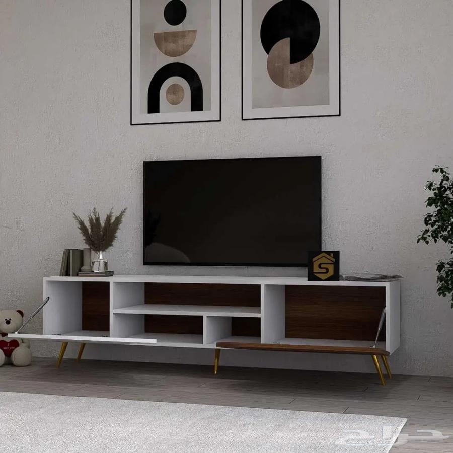 طاولة تلفزيون مودرن بأرجل معدنيه64438578663298113