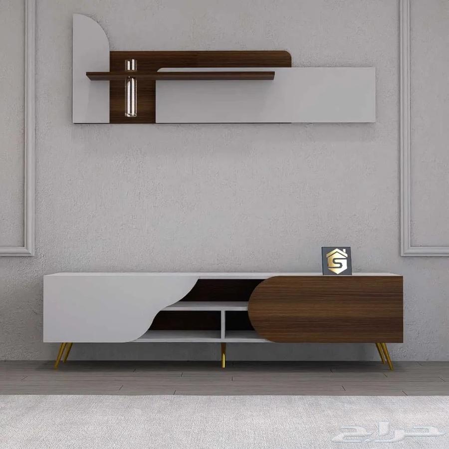 طاولة تلفزيون مودرن بأرجل معدنيه64438578663298114