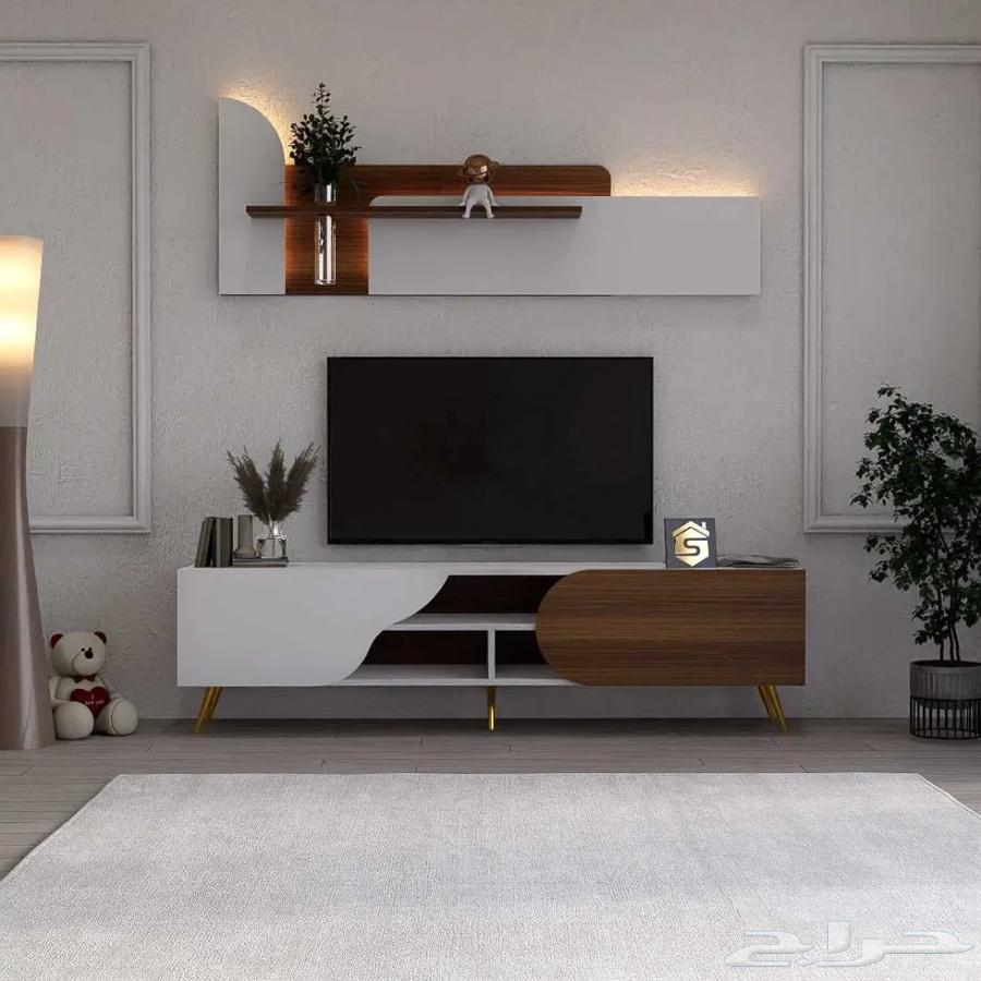 طاولة تلفزيون مودرن بأرجل معدنيه64438578663298110