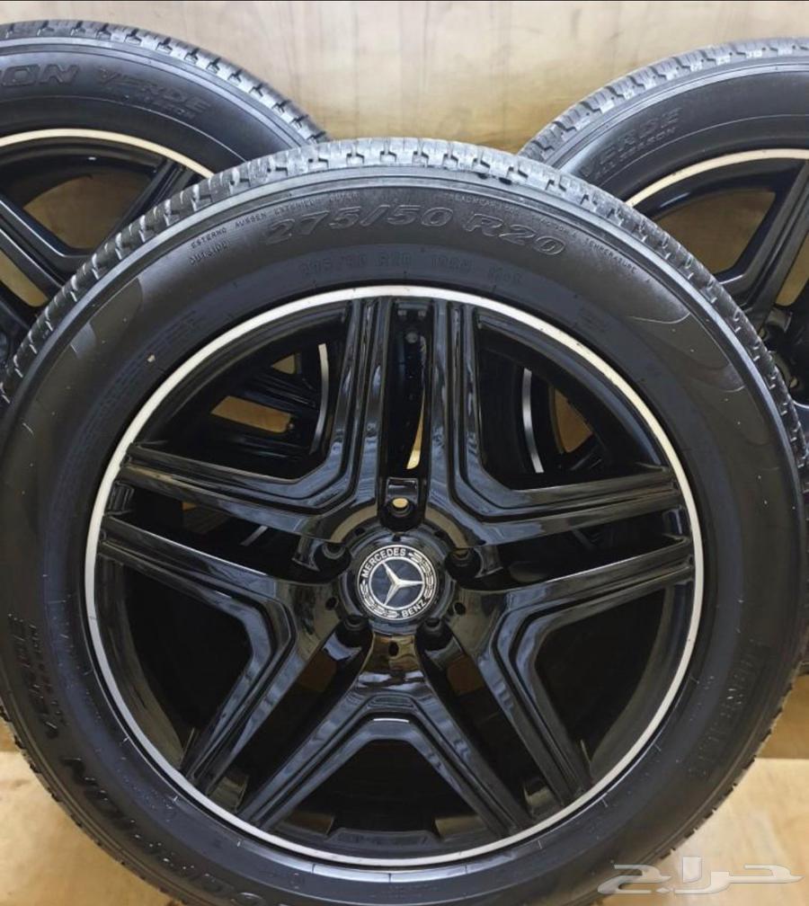 جنوط مرسيدس G Class 2017 AMG مع كفرات نظيفه64593301096322110