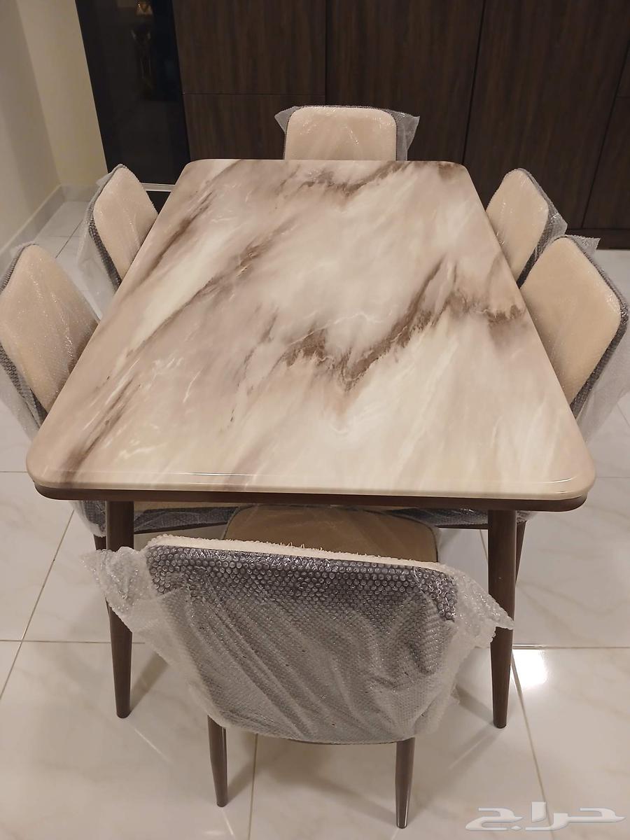 طاولة طعام 6 كراسي سيني رخام متوفرة 4 كراسي64433753456899110