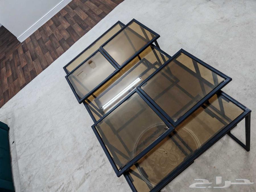 طاولة قهوه مع اربعه خدمه64441090080259114