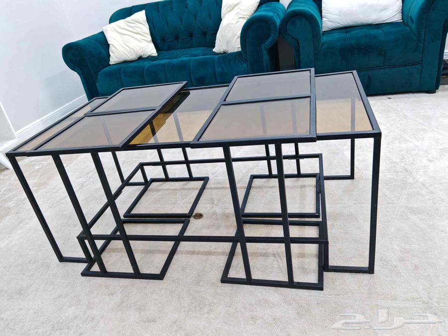 طاولة قهوه مع اربعه خدمه64441090080259111