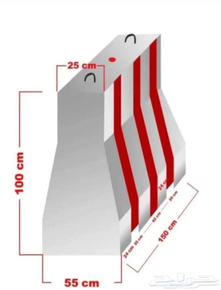 All types of concrete barriers, reasonable prices, 45 SAR per piece64435997681154113