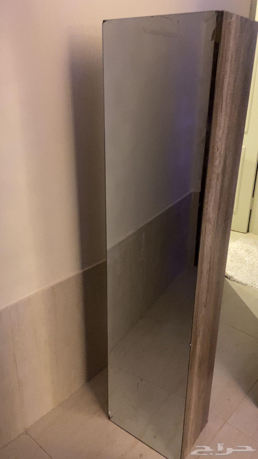 Hanging cabinet with shelves and cabinet with mirror and shelves64440670241539110