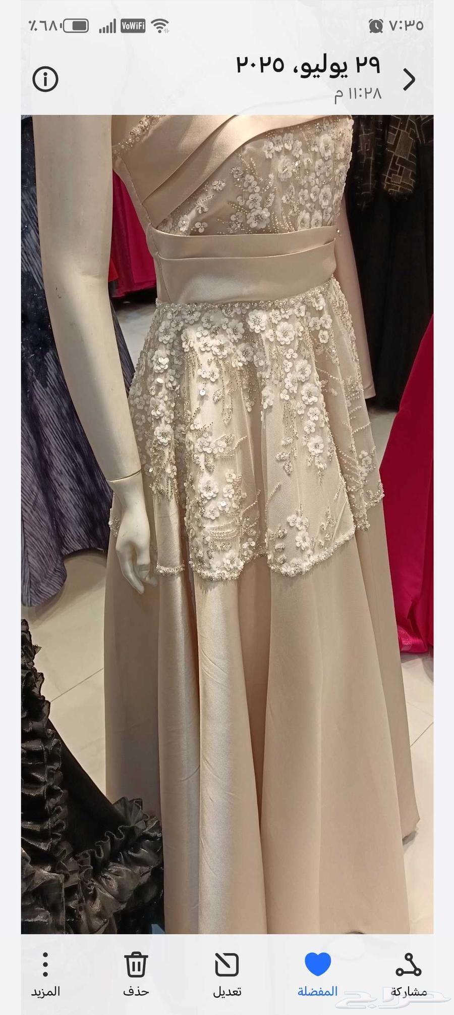 فستان ملكه شبكه مناسبات فخم بيج فستان اخت العروس اخت المعرس64409505329666110