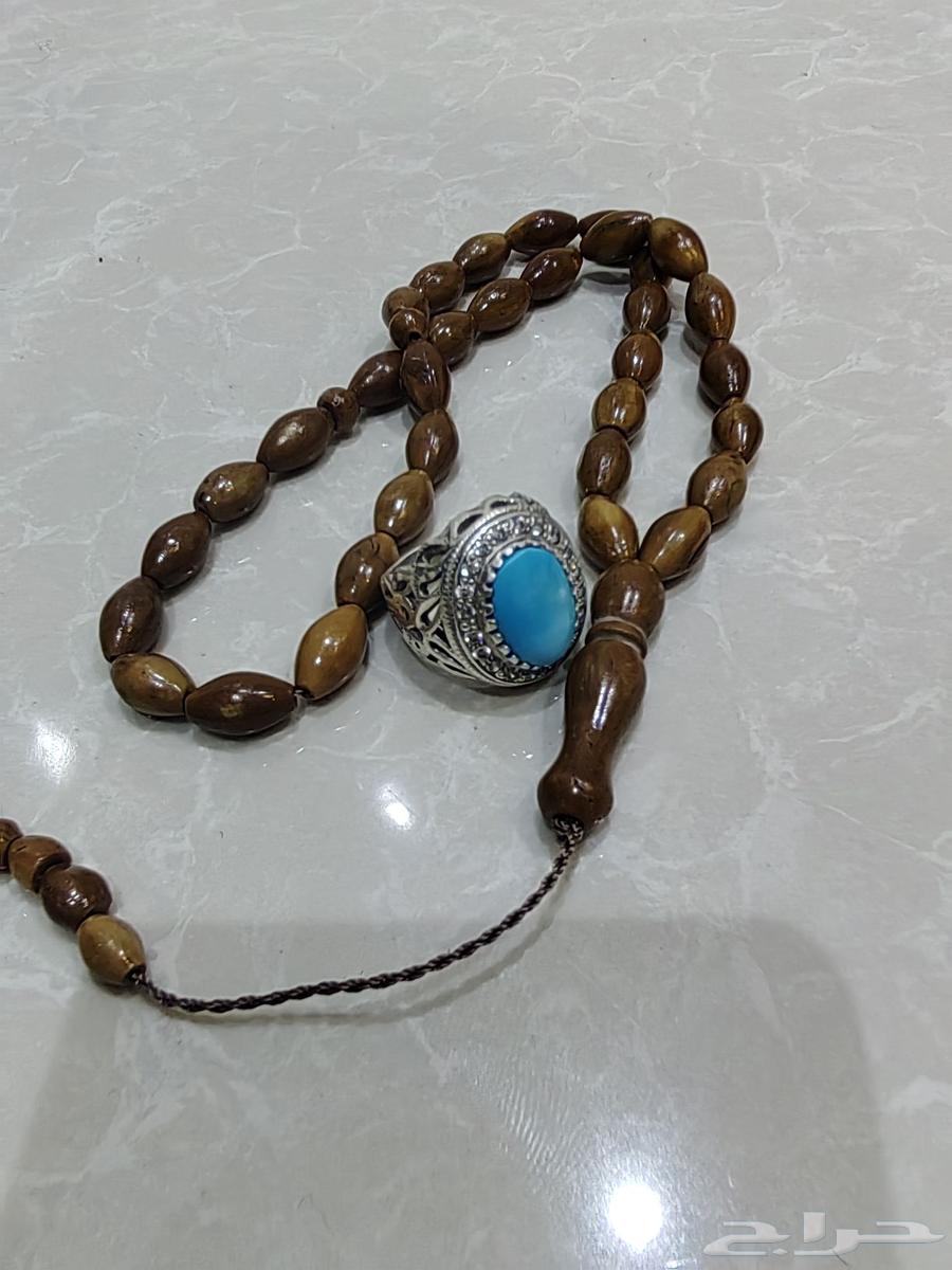 للبيع خاتمين وسبحه 33 خرز الخاتم صياغة الشريف المقاس1964446027655554113