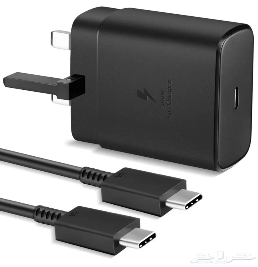 شاحن وكيبل سامسونج اصلي 45 واط64444338635138110