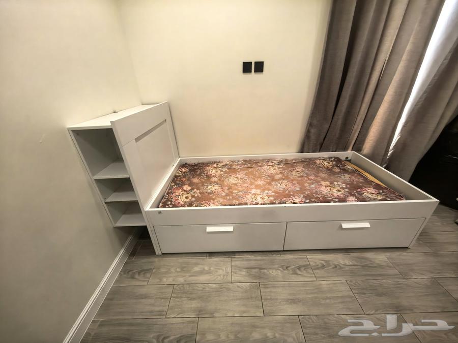 سرير ايكيا مع دروج ورفوف64445296203011110